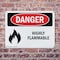 Signmission Highly Flammable Danger Sign, Plastic, 14in W x 10in L, 2PK OS-2PACK-DS-P-1014-L-2027 - alternate 7